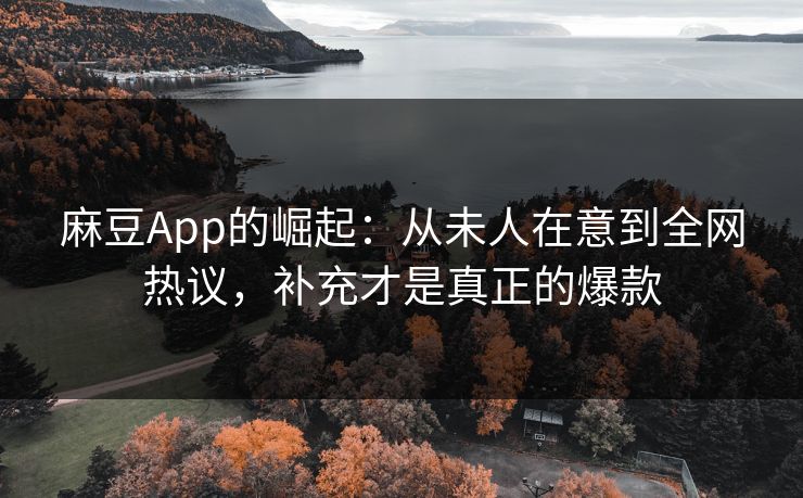 麻豆App的崛起：从未人在意到全网热议，补充才是真正的爆款  第1张
